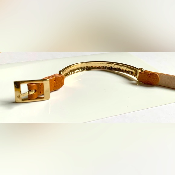 🐍Soft Faux Brown Leather Adjustable Wrap Bracelet with Gold Tone by ViVl - Picture 3 of 11